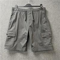 Fat Face mens shorts size 34 Tenby Cargo 10 grey utility pull on - 34 Regular