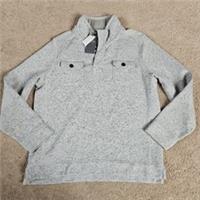Mens Fat Face Grey Marl Jumper Fleece Lined Size XXL BNWT Dalton Knitted - 2XL Regular