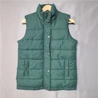 Fat Face Puffer Gilet Women UK10 Dark Teal Green Recycled Polyester Quilted