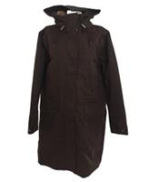 FatFace Women's Raincoat Size 20 Brown Borg Lined Hooded Pockets New - 20 Regular