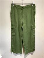 Fat Face Pants UK 14 R Linen Boho Pockets Cargo utility NEW Relaxed Wide-Leg - 14 Regular