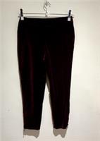 Fat Face Copper & Black Trousers UK 8 NEW burgundy Velvet Cotton slim stretch - 8 Regular