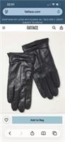 New With Tags Fat Face S/M Womans Leather Gloves Black