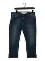 Fat Face Women's Jeans UK 14 Blue Cotton with Elastane Cropped
