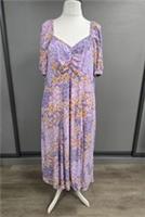 FatFace Tania Meadow Midi Dress Size 22S Lilac BNWT - 22 Regular