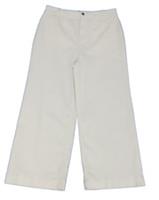 Fat Face Women's Kenswick Denim Jeans Size 14 White Wide Ankle Crop Pockets New - 14 Regular