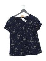 Fat Face Women's Top UK 14 Blue 100% Viscose Basic New with tags