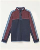 Fat Face Airlie 1/4 Zip Heavy Sweater Yoke Blue Burgundy Size Large Mens NEW - M Regular
