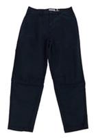 Fat Face Women's Chinos Trousers Size 12 Long Navy Tapered Zip Stretch Bella New - 12 Tall
