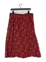 Fat Face Women's Midi Skirt UK 16 Red 100% Viscose A-Line New with tags