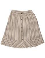 Fat Face Womens A-Line Skirt UK 14 Large W32 White Striped Viscose AX09 - 14 Regular
