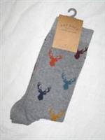 BNWT FAT FACE Mens Multi Stag Head Socks Grey  Size 6.5 - 9