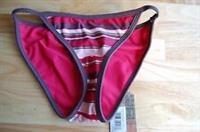 Fat Face Striped Bikini Bottoms Pink Tropic Pink Size UK 8 BNWT - 8 Regular