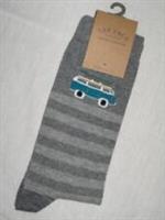 BNWT FAT FACE Mens Striped Campervan Socks  Grey Size 6.5 - 9