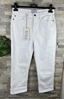 New Fat Face Womens Size 12 Hertford Skinny Capri White Denim Jeans - 12 Regular