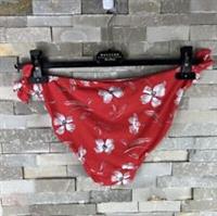 New Far Face Womens Size 12 Red Floral Bikini Bottom Swim Pants - 12 Regular