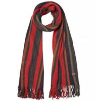 FAT FACE Tasselled Multi Coloured Vertical Striped Winter Scarf