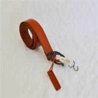 Fat Face Belt Brown Leather Tan Brown Metal Buckle Size Medium NEW