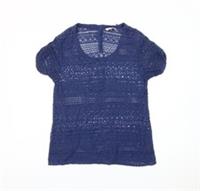 FatFace Women's Blue Crochet Blouse Size 12