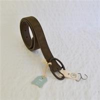 Fat Face Belt Brown Leather Suede Grey Brown Metal Buckle Size Medium NEW