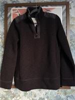 New Fat Face Men's Airlie Quarter Zip Sweatshirt Jumper XS Dark Brown Burgendy