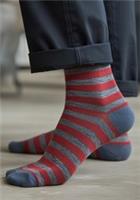 FAT FACE Mens Oli Striped Socks  Red Blue Grey Size 6.5 - 9