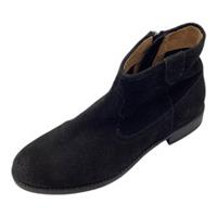 Fat Face Womens Black Suede Low Heel Winter Shoes Ankle Boots Size UK 3 New