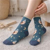 FAT FACE Ladies Glittered Night Owl Socks  Teal Green  Size 4 - 7