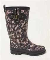FatFace Women's Uk Size 4 Black Rubber Printed Welly