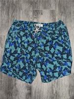 MENS FATFACE SMALL SWIM TRUNKS SHORTS BLUE TIE FRONT POCKET LEAF SWIMMING New - SMALL Regular