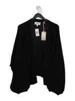 Fat Face Women's Cardigan UK 24 Black 100% Cotton V-Neck Cardigan