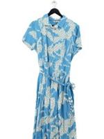 Fat Face Shirt Maxi Dress UK16 in Blue