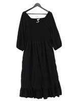 Fat Face T-Shirt Midi Dress UK16 in Black