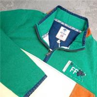 Fat Face Ireland Airlie Sweatshirt Mens XXXL Green Colour Block 1/4 Zip Pullover - 3XL Plus