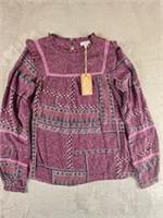 Fatface patchwork tunic blouse size 8 New with tags purple hippie Skater y2k - S Regular