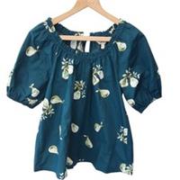 Fat Face Women's Top Green Elasticated Neckline Size 8 New - 8 Regular