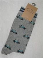 BNWT FAT FACE Mens Bicycle Logo Socks Light Grey Size 6.5 - 9