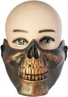 1/2 Face Skull Kids Adults Unisex Fancy Dress Costume Mask Paintballing Free P&P