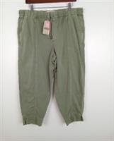 Fat Face Ashli Tapered Cargo Trousers Khaki Size 14 Short Cotton NEW F2 - 14 Regular