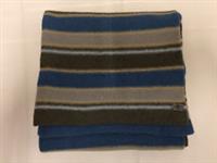 Men's Fatface Blue & Brown Mix Wool Blend Stripy Blu-Sea Storm Knitted Scarf NEW