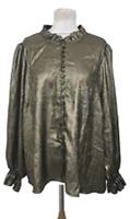 Fat Face Women's Blouse Size 20 Gold Shiny New F1 - 20 Regular