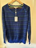 Fat Face Jumper BNWT UK 18 Striped Acrylic/Wool Long Sleeve RRP £45 - 18 Regular