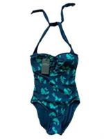 Fat Face Swimming Costume Navy Butterfly Halterneck Slight Padded 8 NEW RRP£35 - 8 Regular