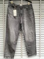 Fat Face Mom Jeans UK 16 R Light Grey Eco Denim Stone Wash EU 44 R £55 - 16 Regular