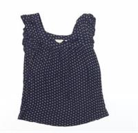 Fat Face Women's Blue Floral Blouse UK 6 Casual - 6 Regular