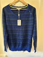 Fat Face Jumper BNWT UK 18 Striped Acrylic/Wool Long Sleeve RRP £45 - 18 Regular