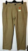 Fat Face Linen Blend Mens Trousers Light Oak Straight Leg 38R NWT - 38 Regular