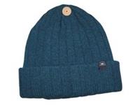 FAT FACE Rib Knit Wool Blend Beanie Hat  Teal Blue