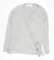 Fat Face Women's Grey Wrap Jumper Size 6 - 6 Regular