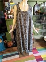 New With Tags Fat Face Size 20 Grey Linen Maxi Dress Boho